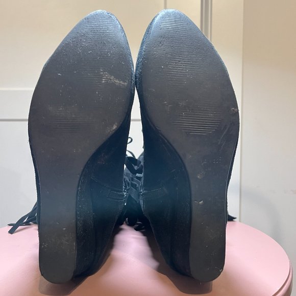 NINE WEST suede boot tall black - Picture 5 of 7